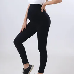 Leggings premamá sin costuras de compresión con cintura alta