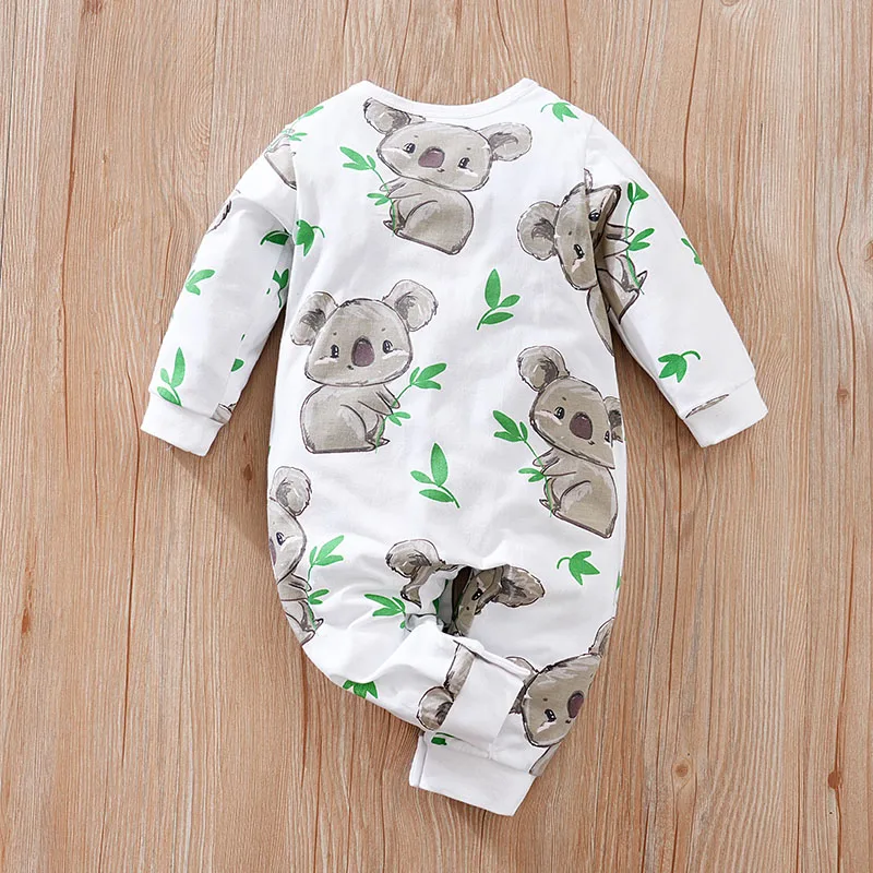 Mameluco de algodón para bebé de manga larga con koala estampado - imagen 3