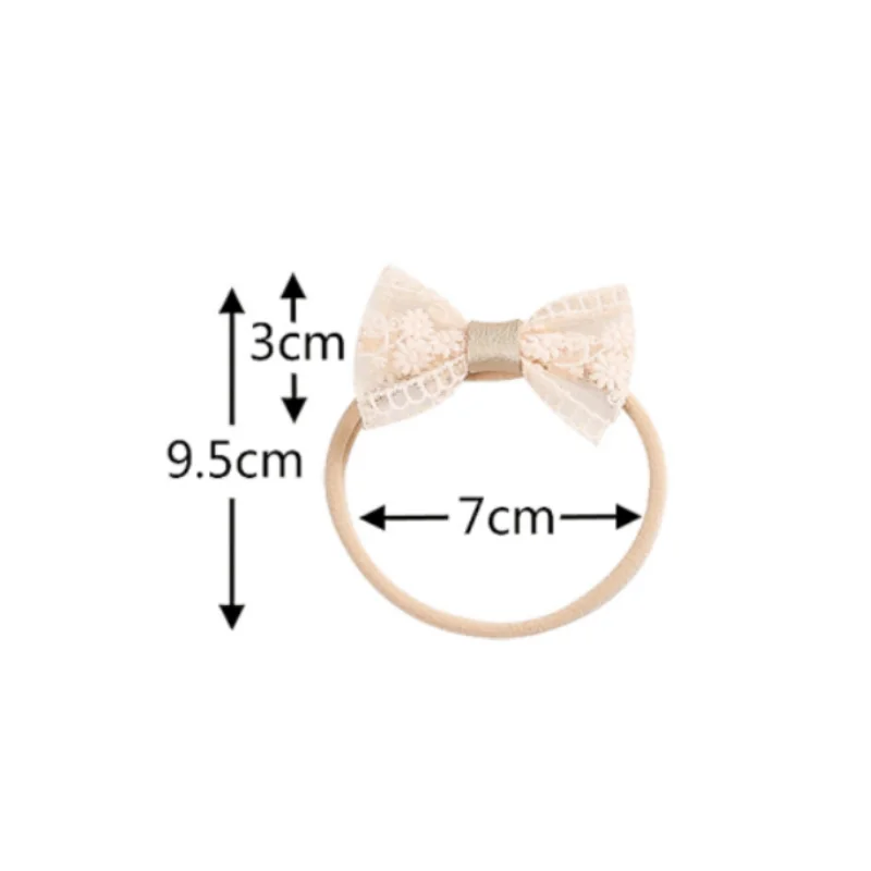 Diadema elástica de encaje para niña – banda suave de nailon - imagen 4