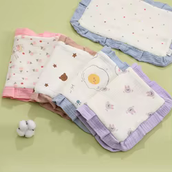 Almohada plana para bebé recién nacido – cojín de algodón con estampado