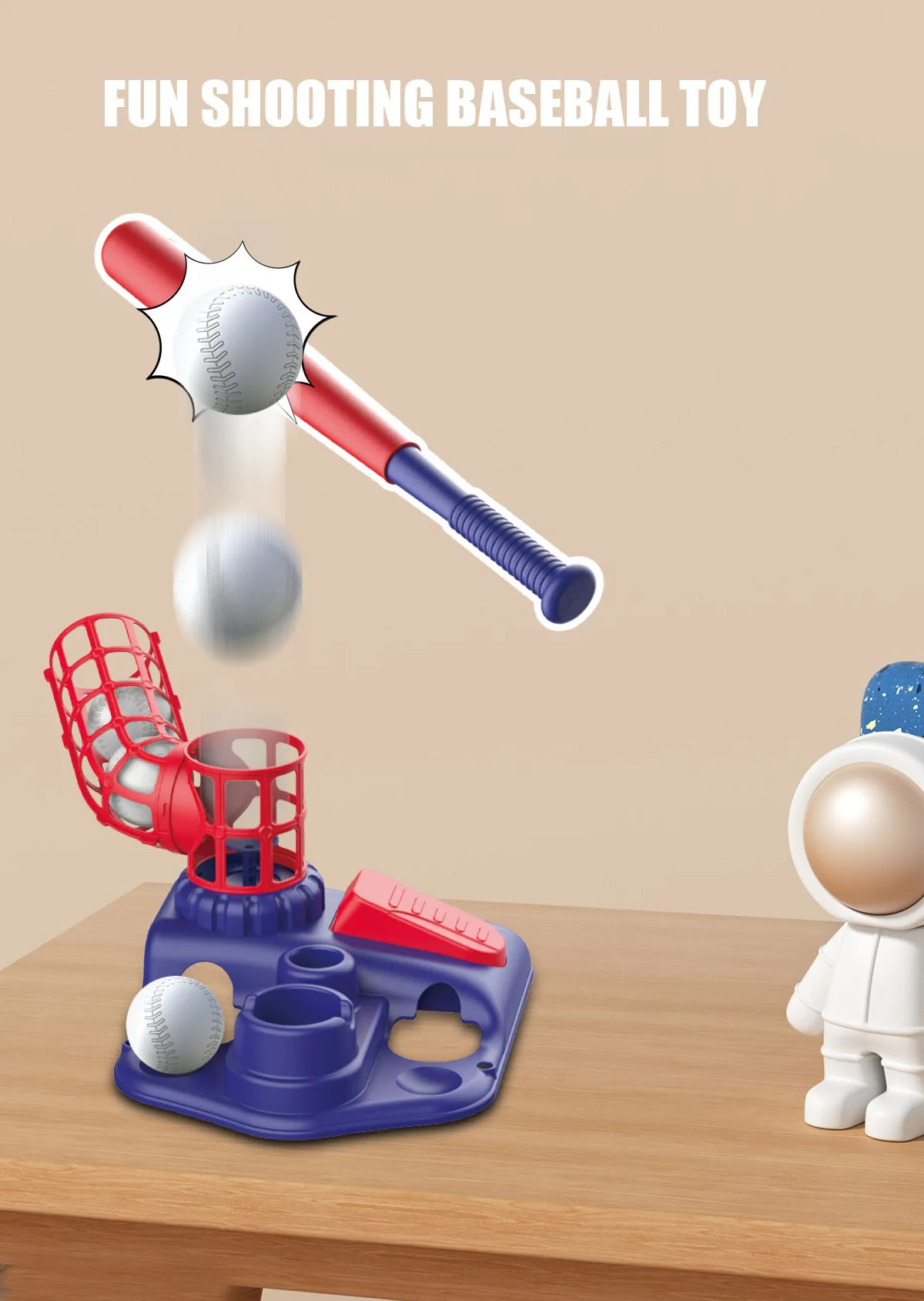 Juego de béisbol infantil CONUSEA en azul y rojo