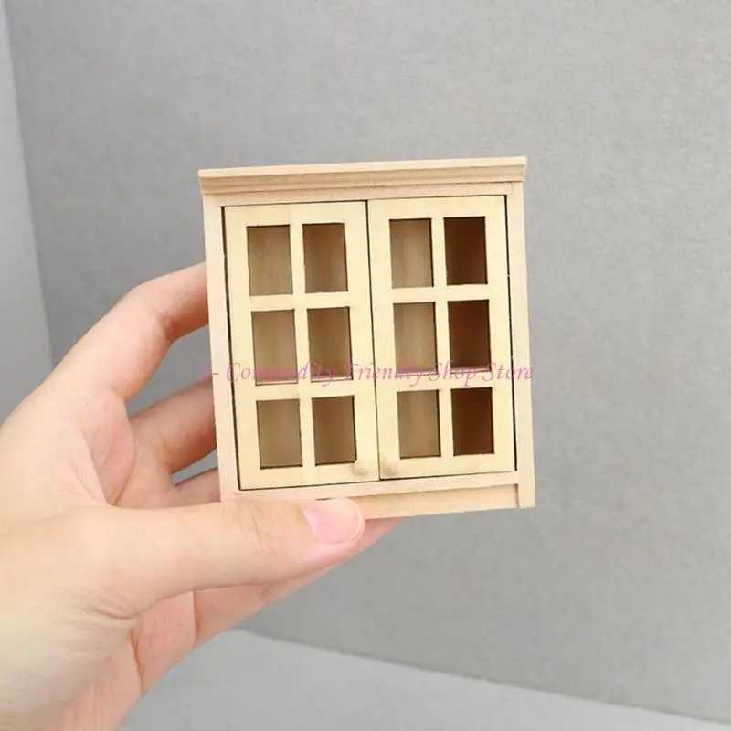 Armario de madera artesanal para casas de muñecas en dormitorio - imagen 5
