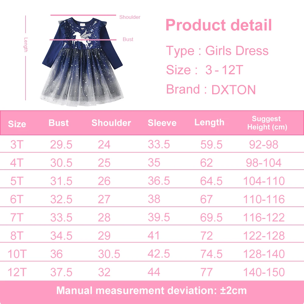 Vestido infantil con estampado de galaxia y manga con volantes