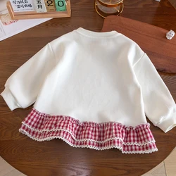 Sudadera con volantes y lazo para niña - Estilo cute primavera Invierno