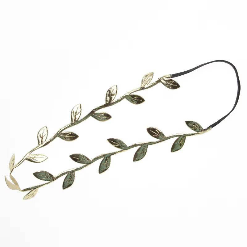 Diademas bebé de hojas doradas y plateadas – estilo europeo - imagen 2