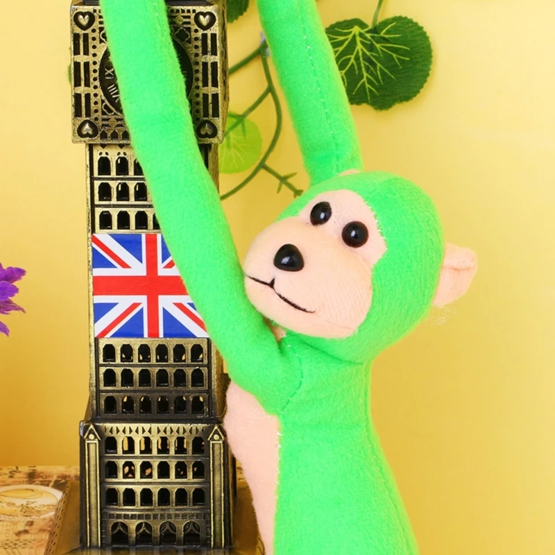 Peluche mono de brazo largo para niña – Adorno colgante elegante - imagen 4