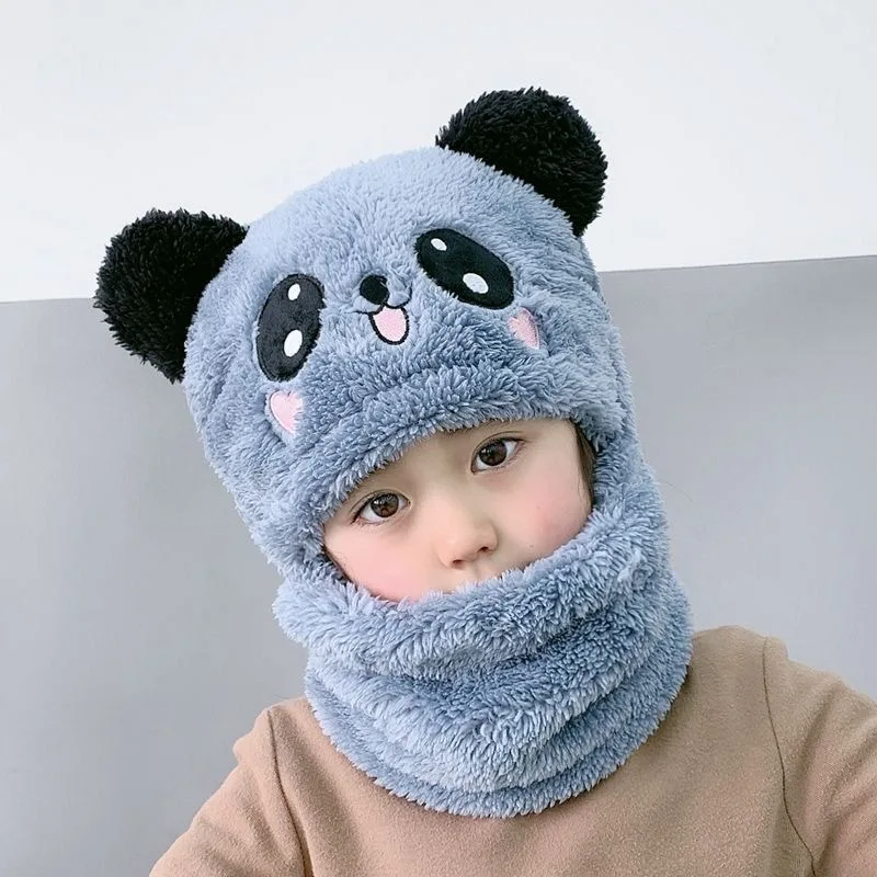 Gorro de panda cálido y suave para niños con protección orejas - imagen 2