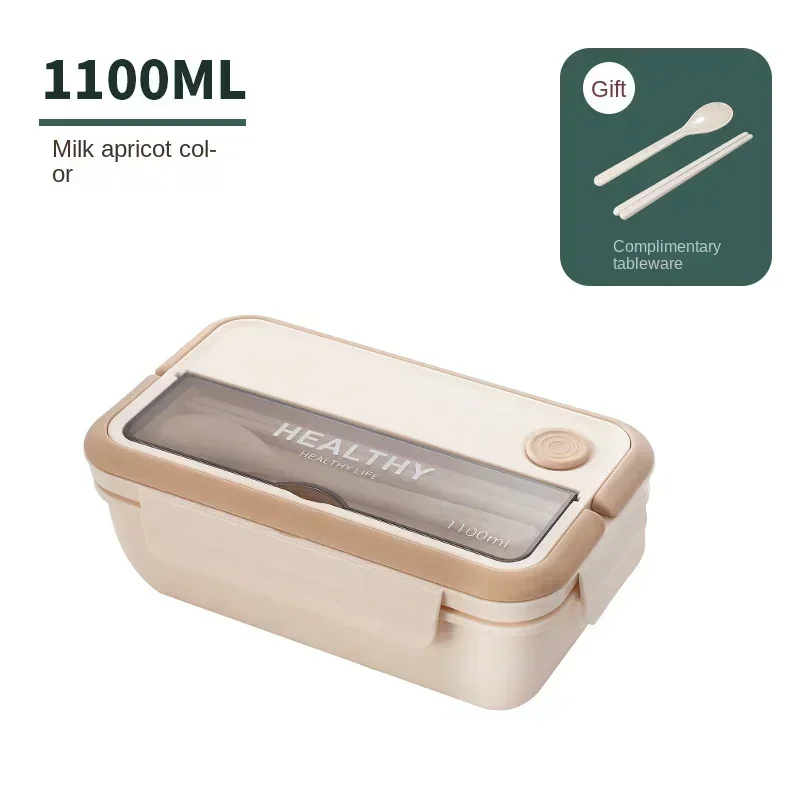 Fiambrera infantil microondas 1100 ml - Bento antifugas con palillos - imagen 2