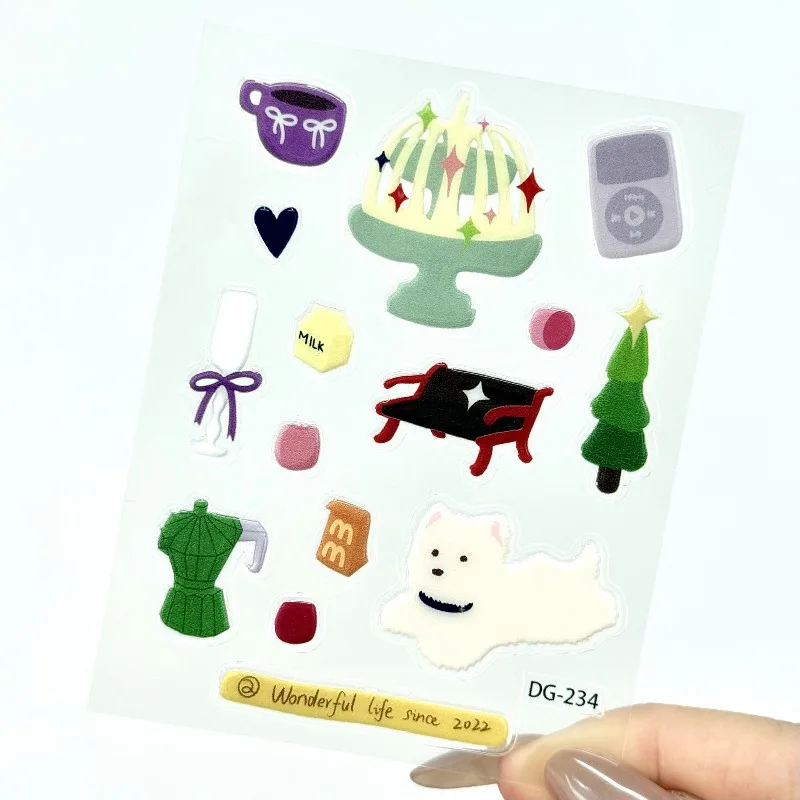 Pegatinas 3D impermeables con animales estilo kawaii para manualidades - imagen 3