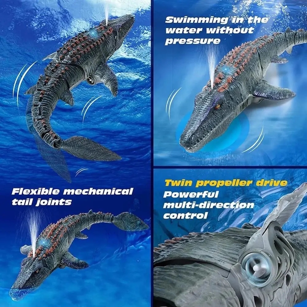 Barco teledirigido Mosasaurus de alta velocidad para niños - imagen 5