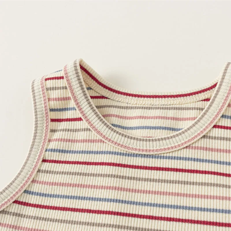 Conjunto de verano para niña con vestido sin mangas estilo lujo - imagen 3