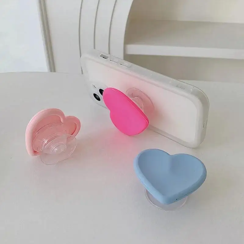 Soporte de teléfono en silicona con agarre corazón para móvil - imagen 4