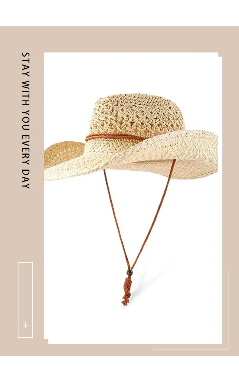 Sombrero de paja plegado para viaje