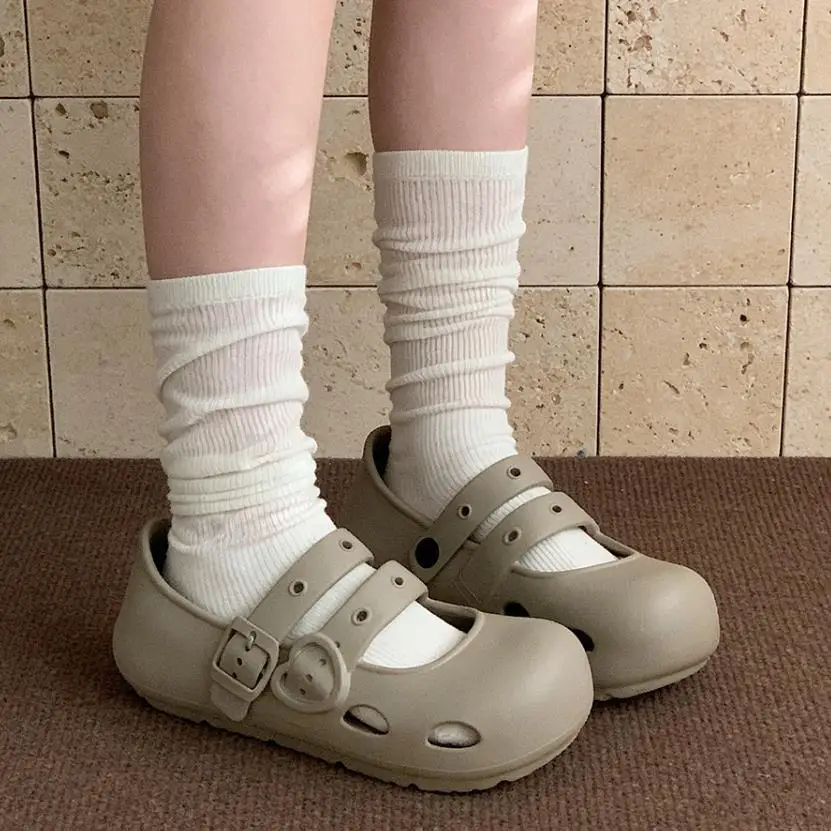 Zapatos de ballet con plataforma estilo coreano para niñas EVA suaves - imagen 2