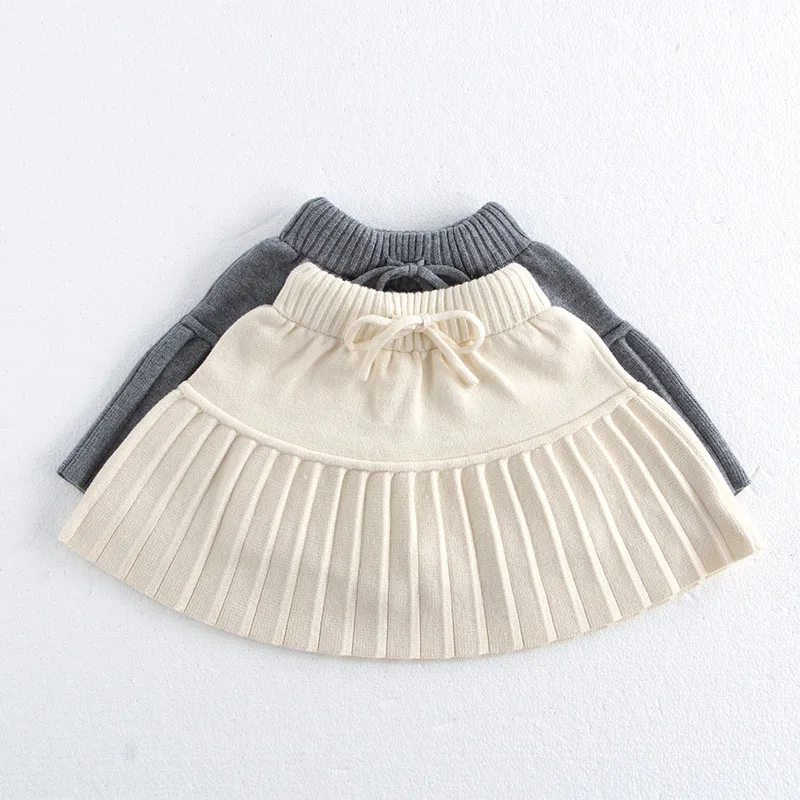 Falda plisada de algodón tejido para niñas primavera - imagen 5