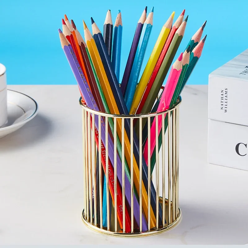 Organizador metálico rosa para escritorio infantil - imagen 3