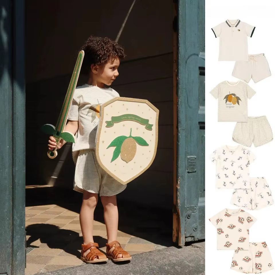 Conjunto bebé verano KS: polo y pantalón corto de algodón - imagen 2