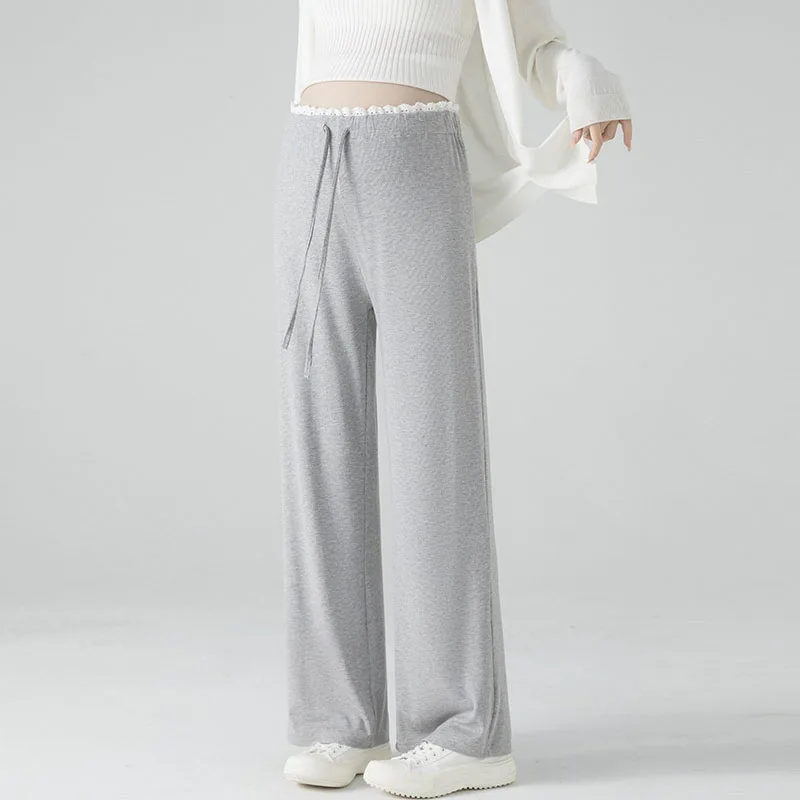 Pantalones de maternidad cintura alta plisados formales para oficina - imagen 4