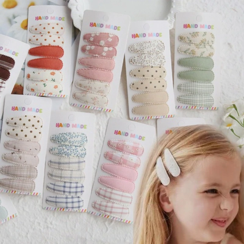 Pinzas para el pelo con lunares y flores infantiles – niñas bonitas - imagen 4