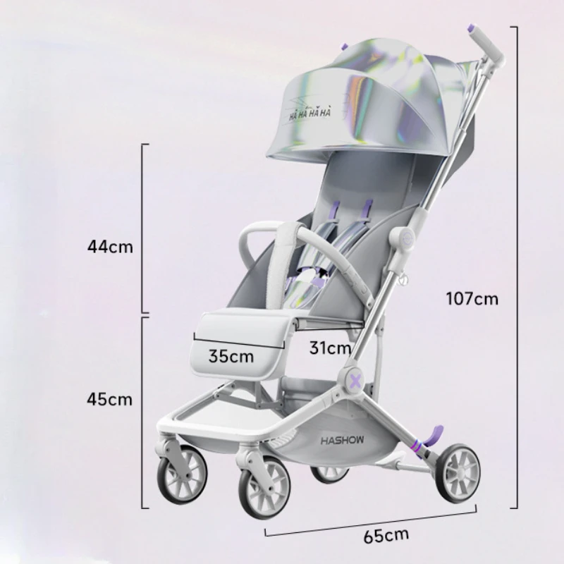 Cochecito de paseo plegable ligero para niños, reclinable - imagen 4