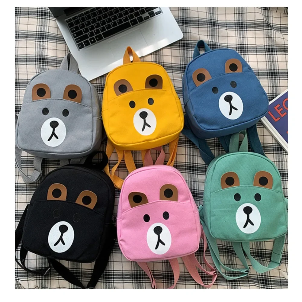 Mochila escolar infantil de felpa con osito 3D para niños y niñas - imagen 3