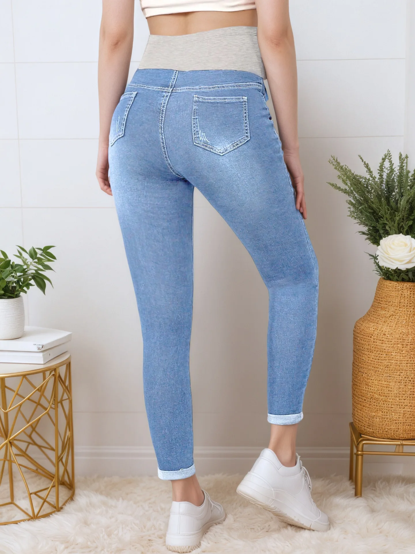 Combinaciones de estilo con vaqueros premamá