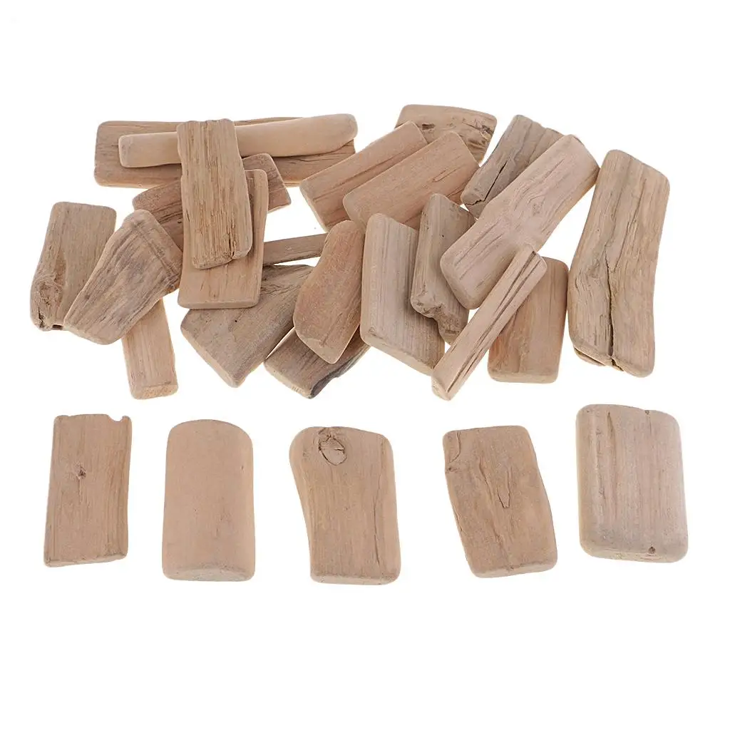 Bloques de madera rústica para manualidades: rodajas decorativas
