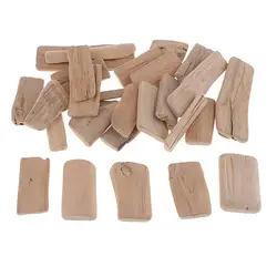 Bloques de madera rústica para manualidades: rodajas decorativas