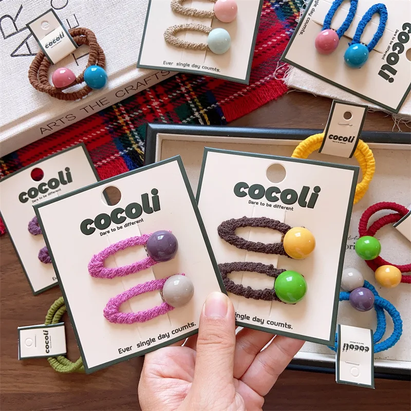 Pinzas para el cabello con cuentas de colores para flequillo - imagen 4