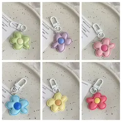 Llavero infantil de flores en resina, colgante mini decorativo