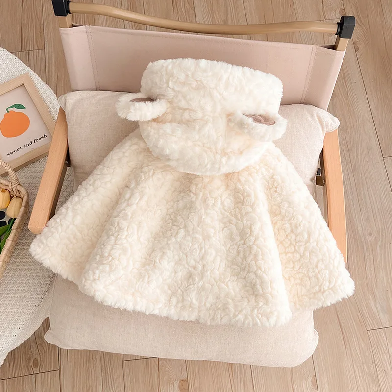 Pelele de felpa con capucha para bebé – Abrigo de invierno - imagen 4
