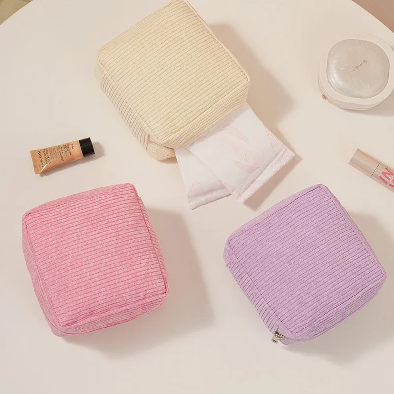 Bolsa de maquillaje compacta para cosméticos y toallas sanitarias - imagen 3