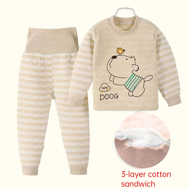 Pijama térmica de algodón para niño – abrigada y cómoda para inverno