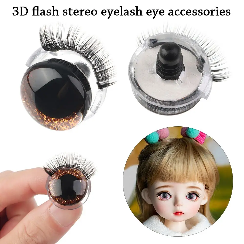Ojos de seguridad 3D con pestañas para amigurumi - imagen 5