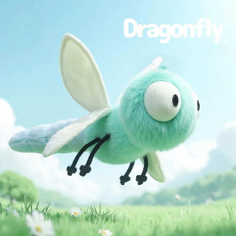 Peluche libélula jardín de dibujos animados suave - imagen 4