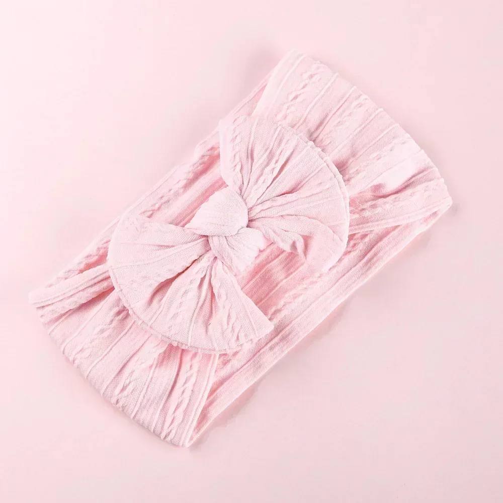 Diadema bebé recién nacido con lazo Jacquard elástico de moda - imagen 2