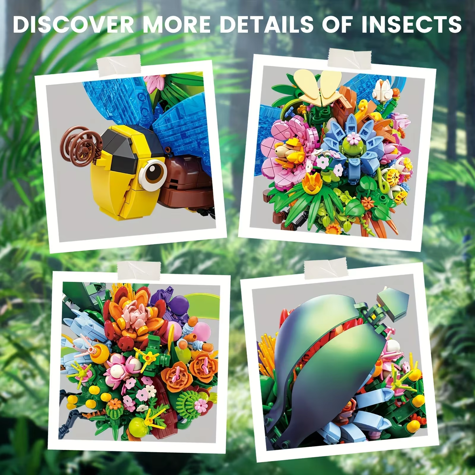 Bloques de Construcción Insectos y Flores – Juguete Educativo DIY - imagen 5