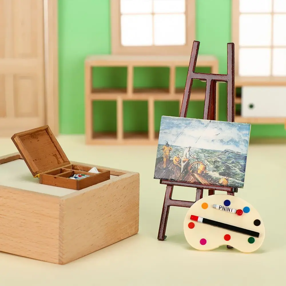 Caballete para casa de muñecas – Juego de arte en miniatura 1:12
