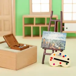 Caballete para casa de muñecas – Juego de arte en miniatura 1:12