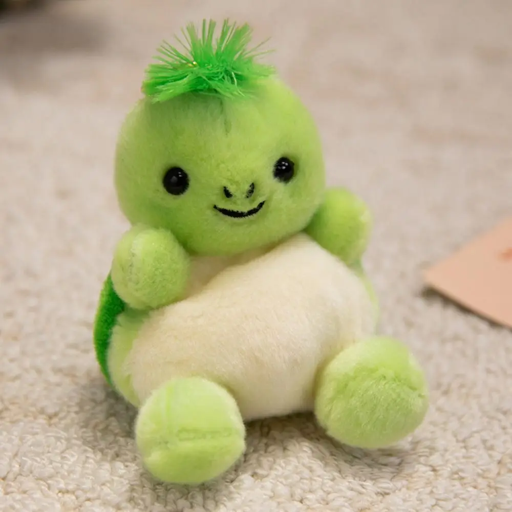 Llavero de peluche infantil con forma de mini panda y tortuga