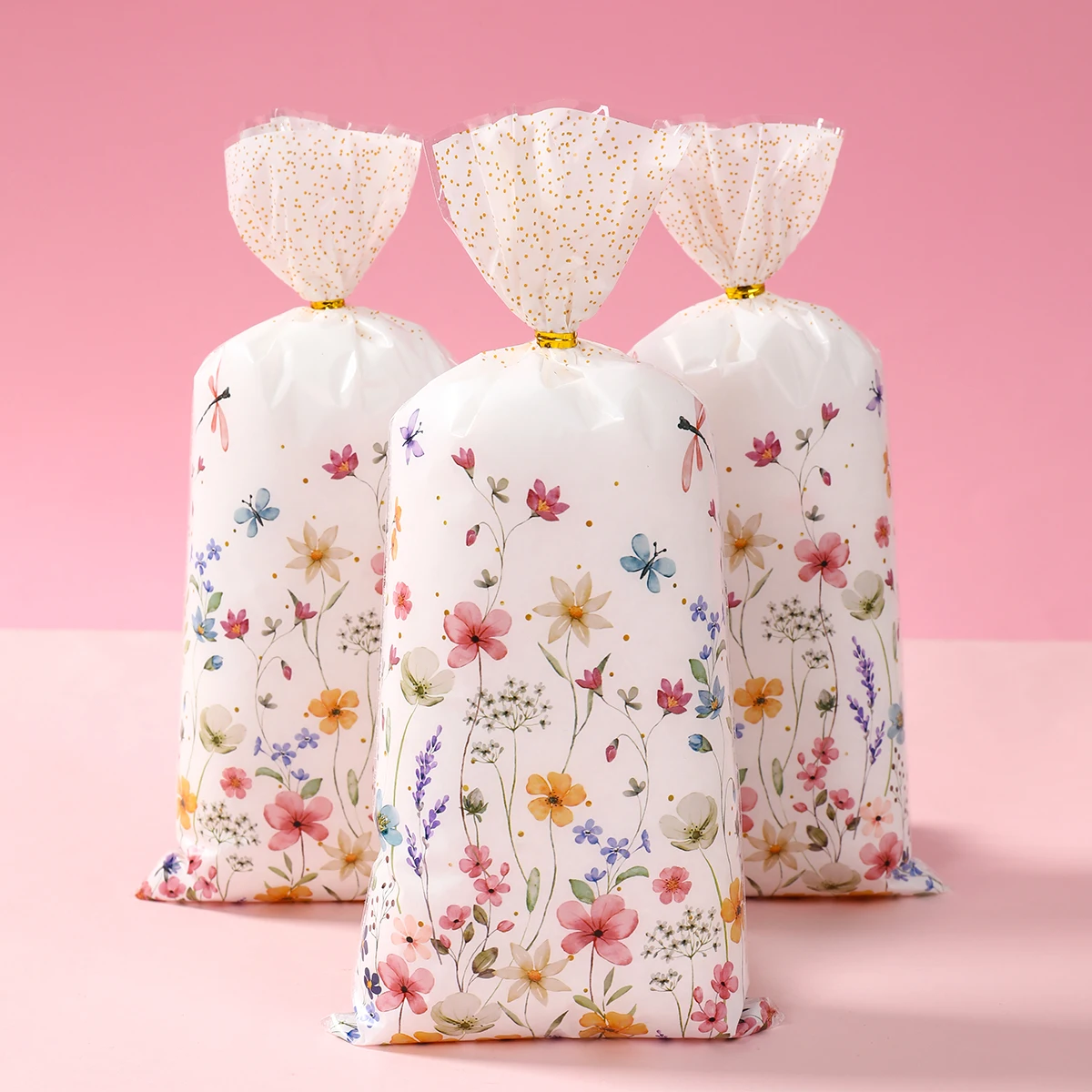 Bolso con estampado de flores silvestres