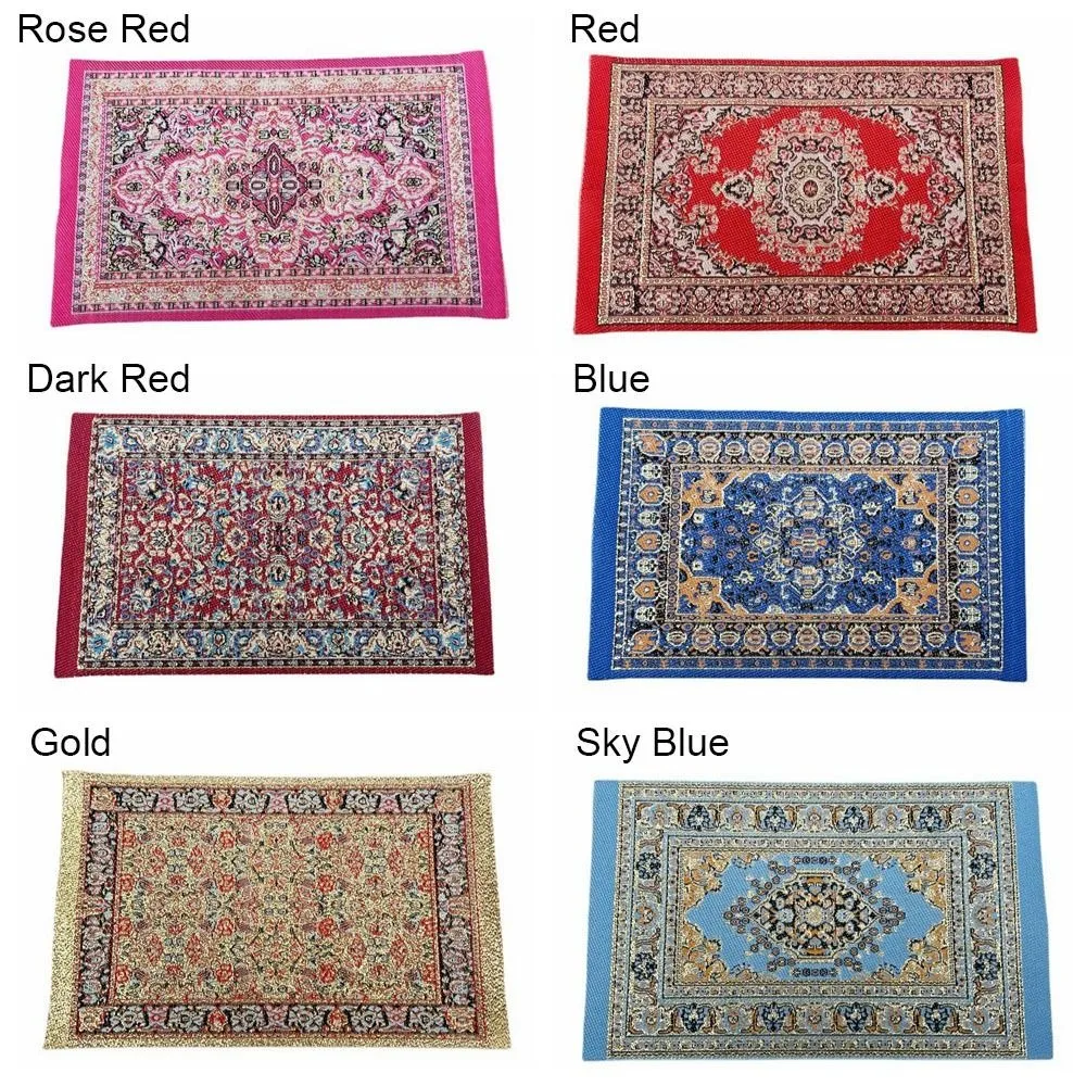 Almohada floral tejida para casa de muñecas - imagen 4
