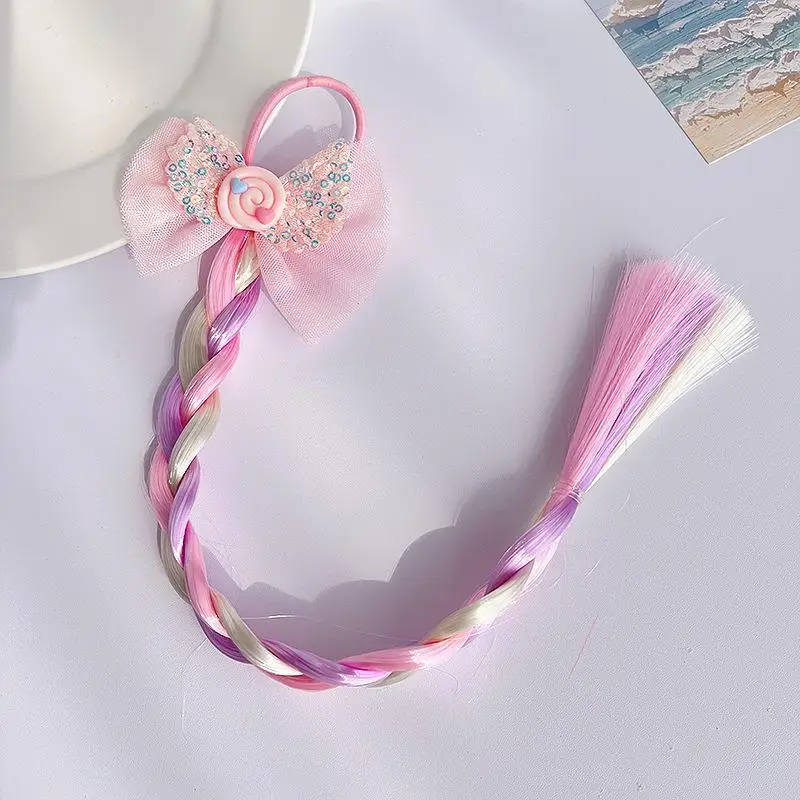 Set disfraz unicornio niña con lazo mariposa y diadema