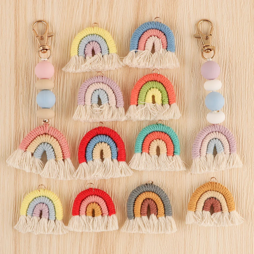Cuentas de silicona arcoíris para hacer pulseras – Cordón algodón - imagen 2