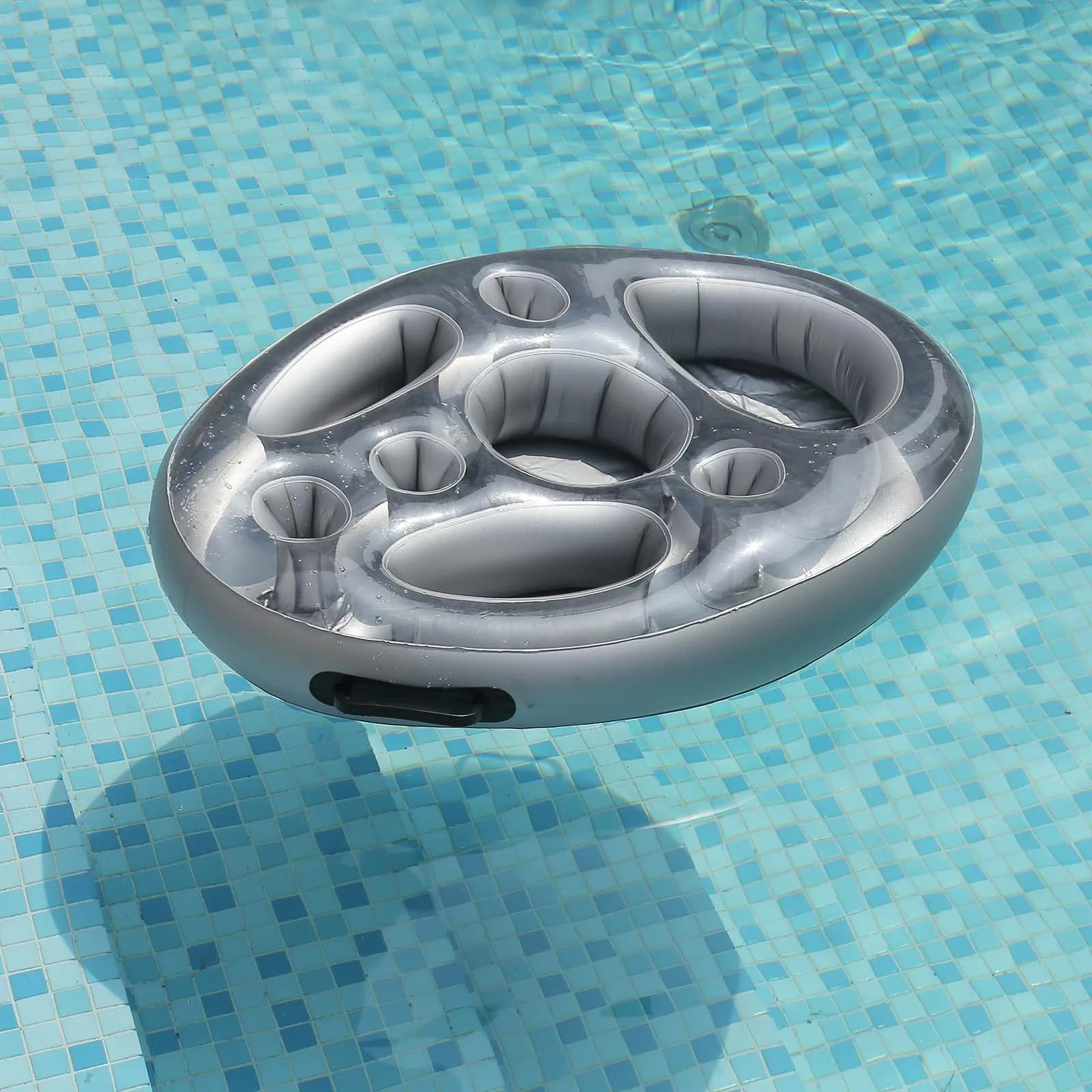 Bandeja de hielo inflable para bebidas festivas con portavasos - imagen 4