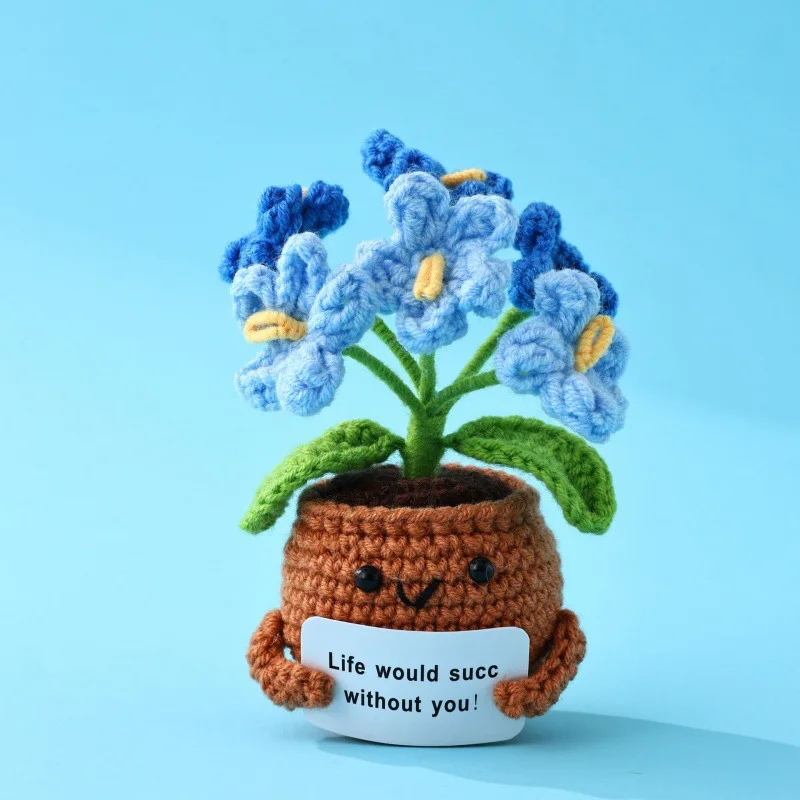 Planta tejida de lana verde para amigurumi - imagen 4