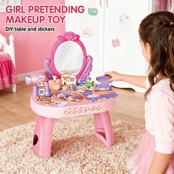 Tocador infantil de maquillaje y joyero para juego imitativo