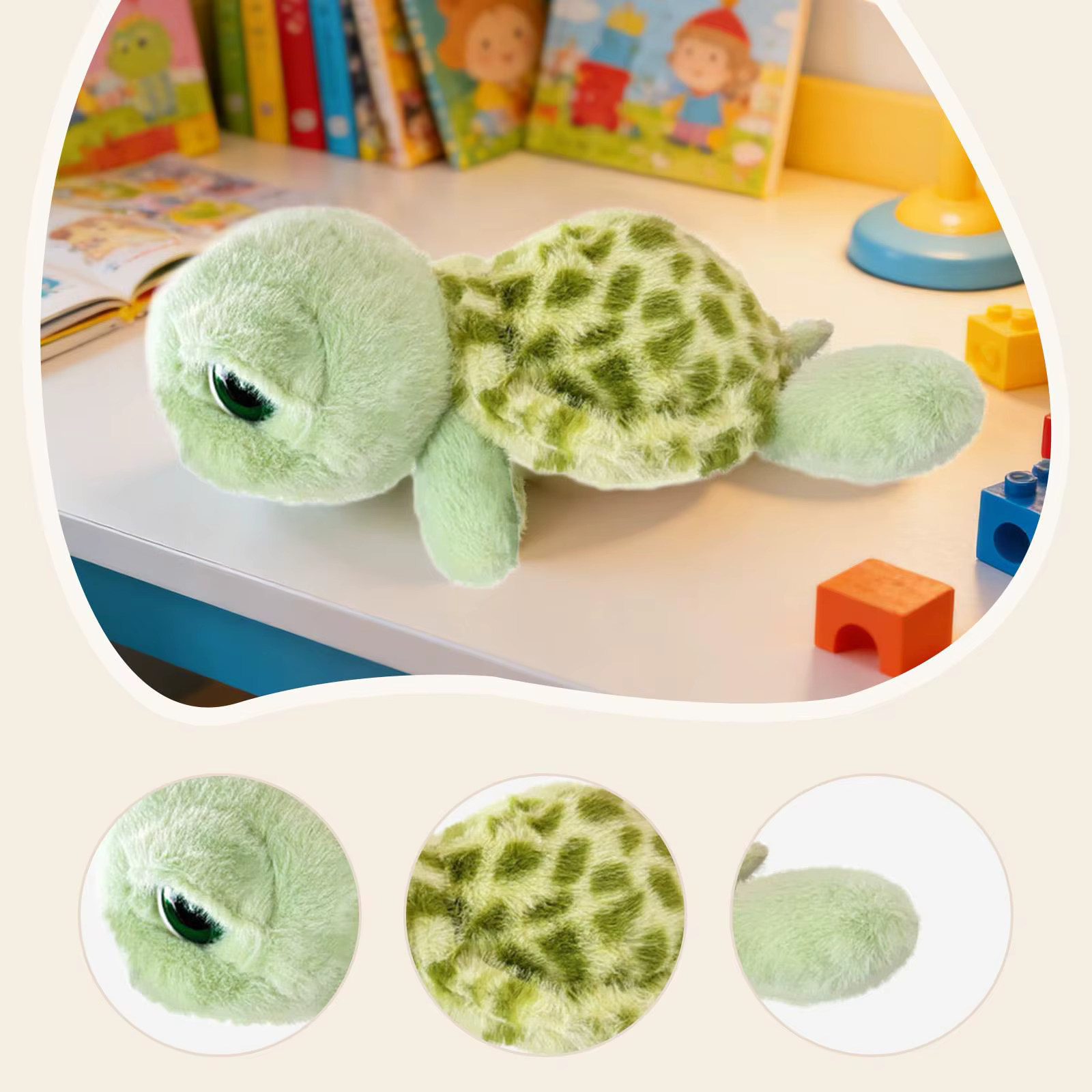 Peluche tortuga cojín almohada animal suave para niños - imagen 4