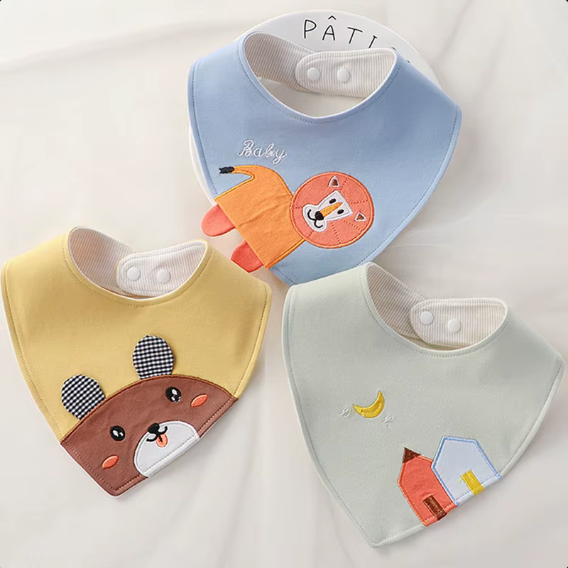 Babero bandana de algodón suave para recién nacido - imagen 5