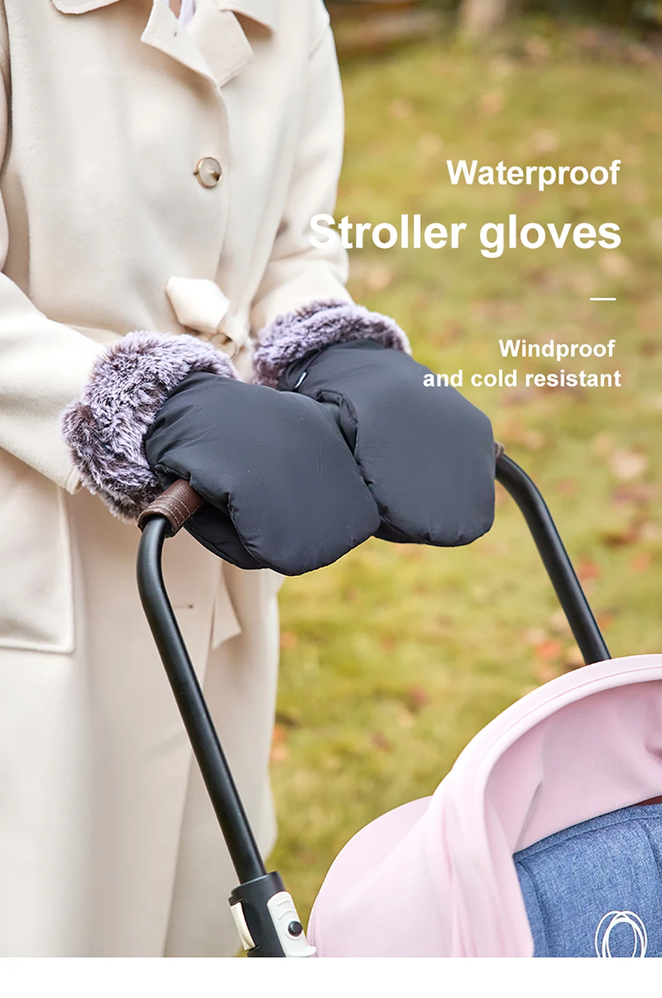 Guantes de invierno para cochecito, vista general